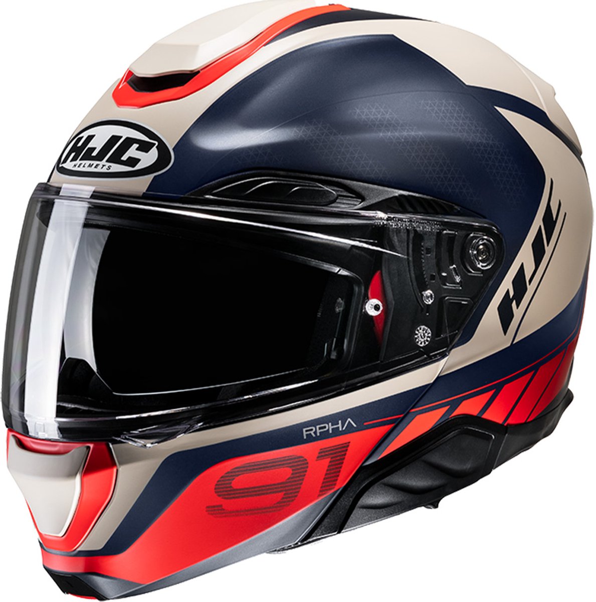 HJC RPHA-91 Rafino, Modular helmet, Matt Black Beige