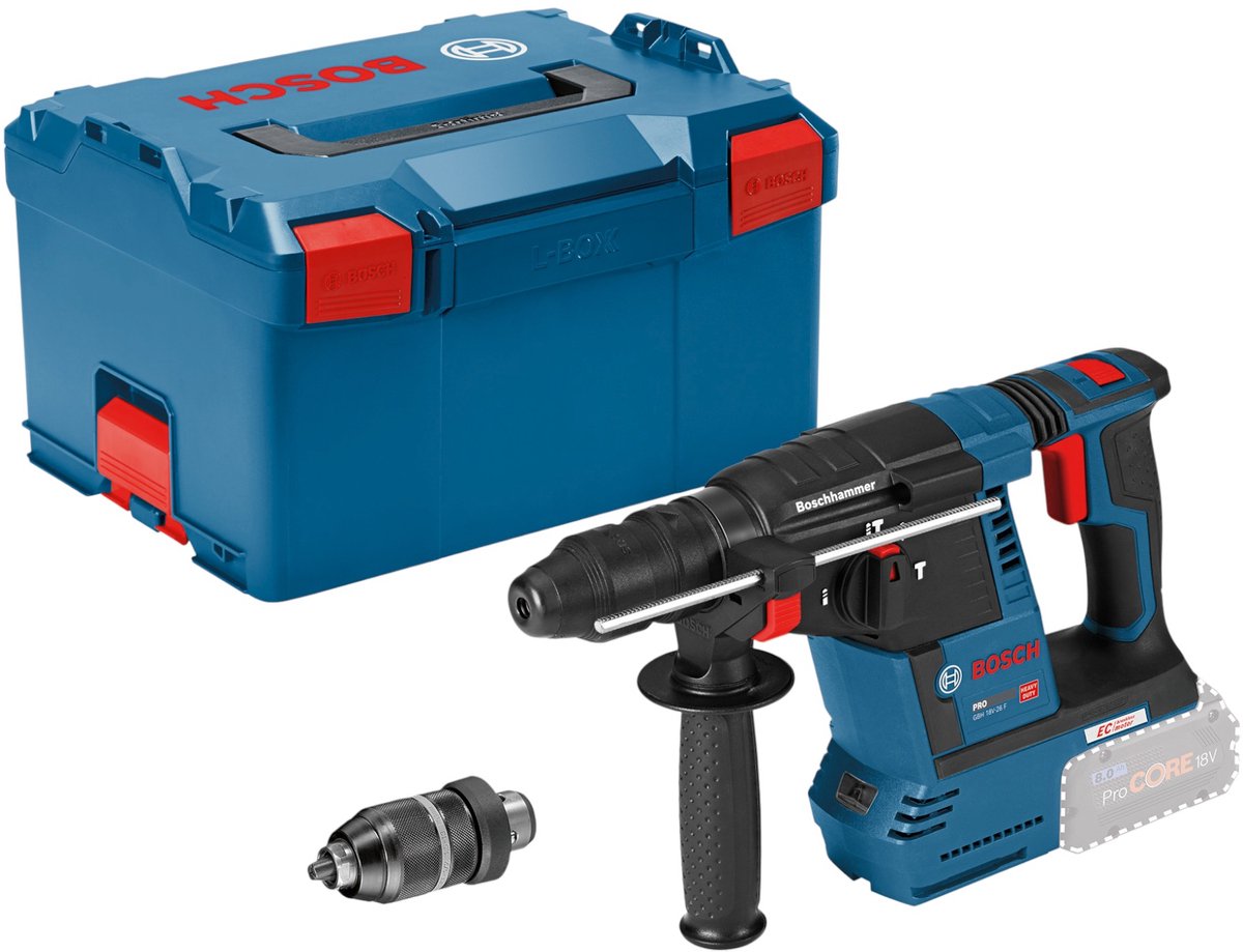 Bosch Professional Akku-Bohrhammer GBH 18V-26 F, SDS plus, solo, L-BOXX