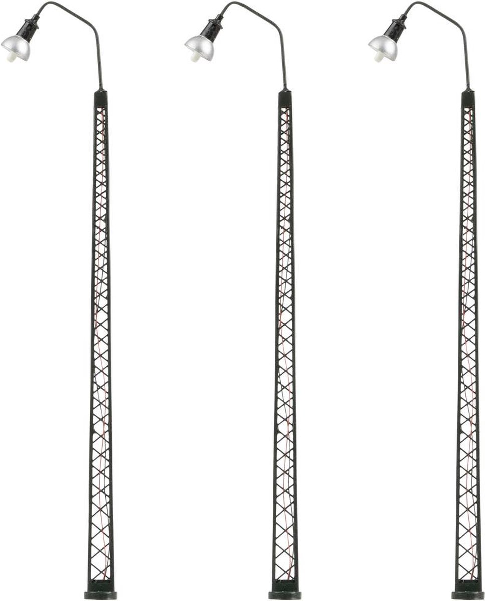 LED-Gittermast-Bogenleuchte, warmweiß - 3 Stück
