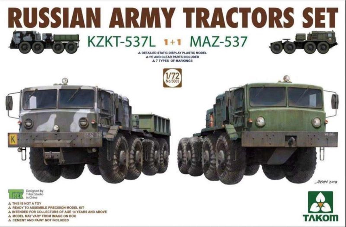 Russian Army Tractors - KZKT-537L & MAZ537 1+1
