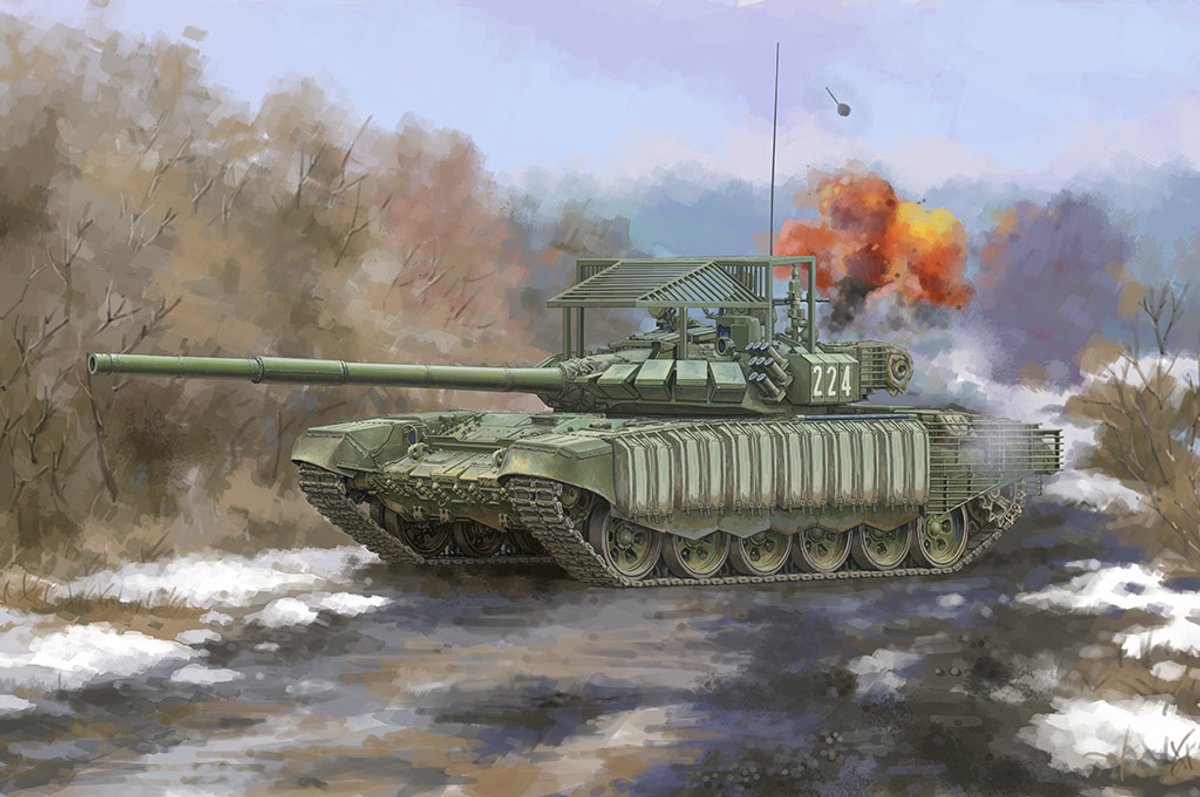 Russian T-72B3 with 4S24 Soft Case ERA & Grating Ar.