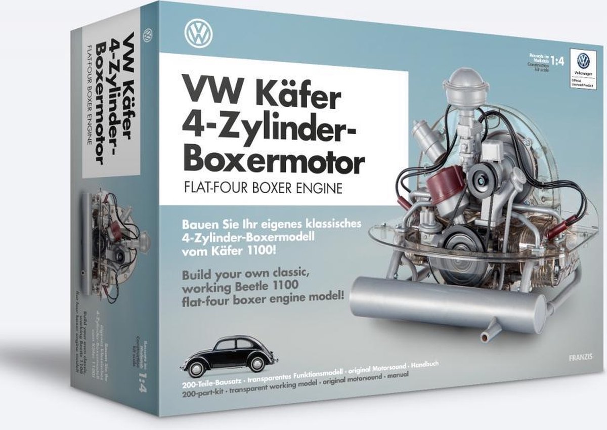 Volkswagen VW Brezel Käfer 4-Zylinder-Boxermotor 1946-1953 Bausatz 1:4 Franzis