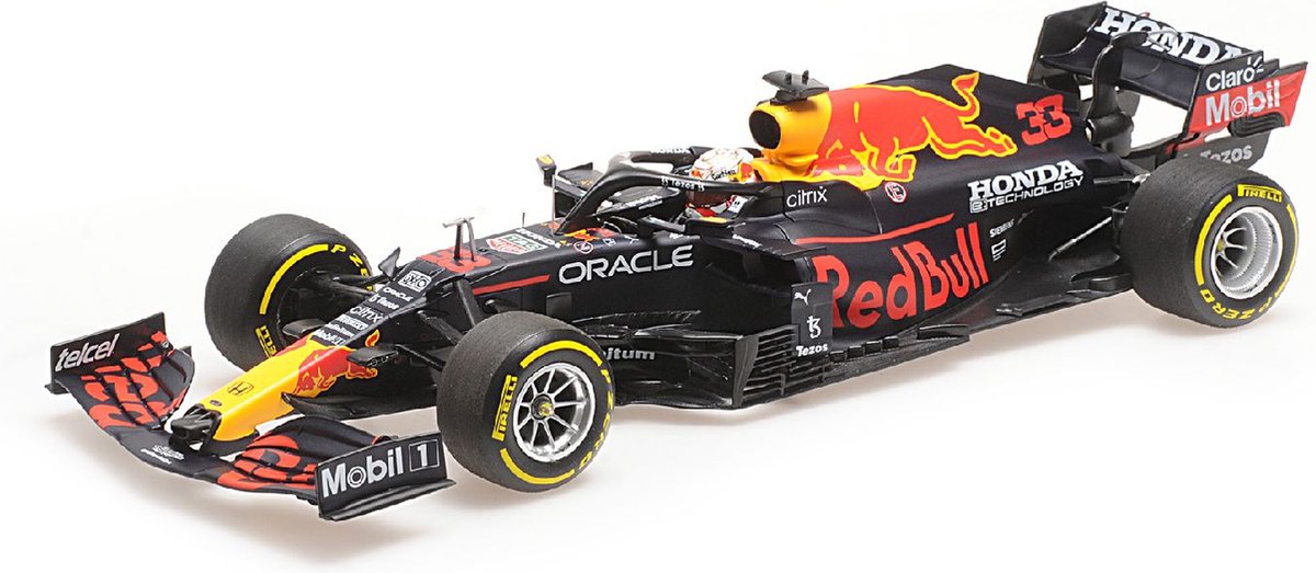 M. Verstappen Red Bull RB16 #33 Sieger Mexiko GP Formel 1 Weltmeister 2021 1:18 Minichamps