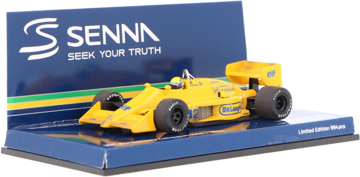 Ayrton Senna Lotus 99T Dirty Version #12 Sieger Monaco GP Formel 1 1987 1:43 Minichamps