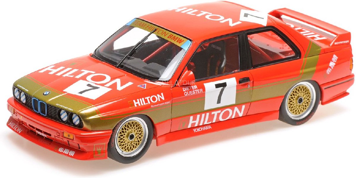 BMW M3 E30 #7 2nd Macau Guia Race 1987 Dieter Quester 1:18 Minichamps