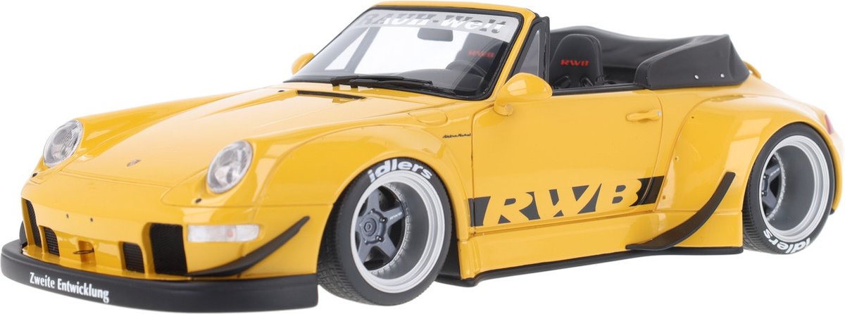 Porsche 911 (993) RWB Rauh-Welt Bodykit Nohra 2023 gelb 1:18 GT-Spirit