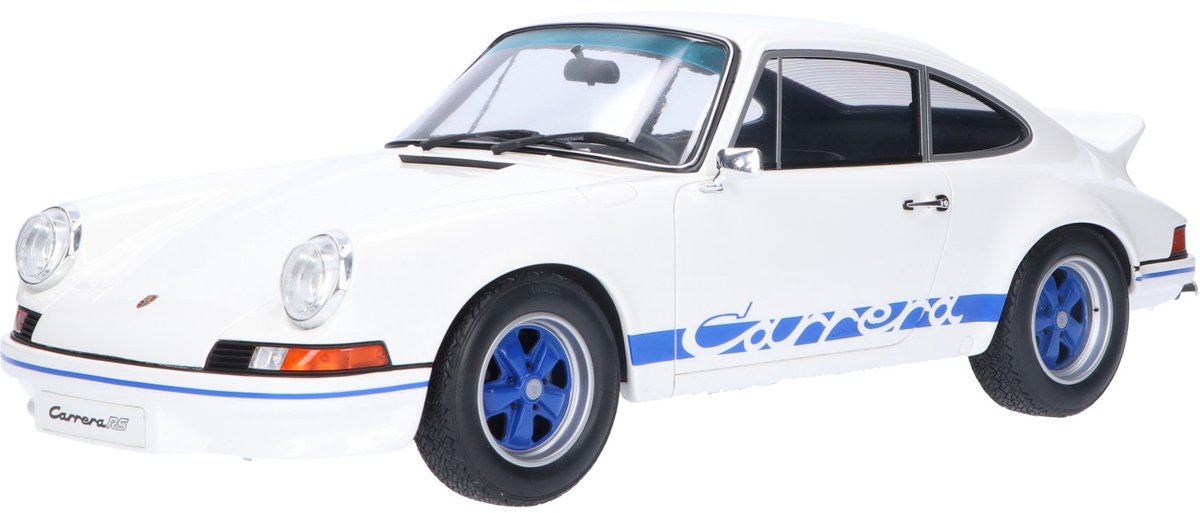 Porsche 911 Carrera RS 2.7 Baujahr 1973 weiß / blau 1:12 GT-Spirit