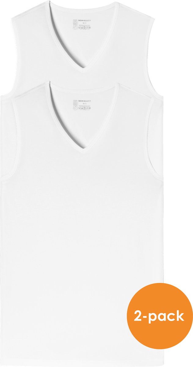 Tank Tops 2er-Pack Organic Cotton V-Ausschnitt weiß - 95/5 8