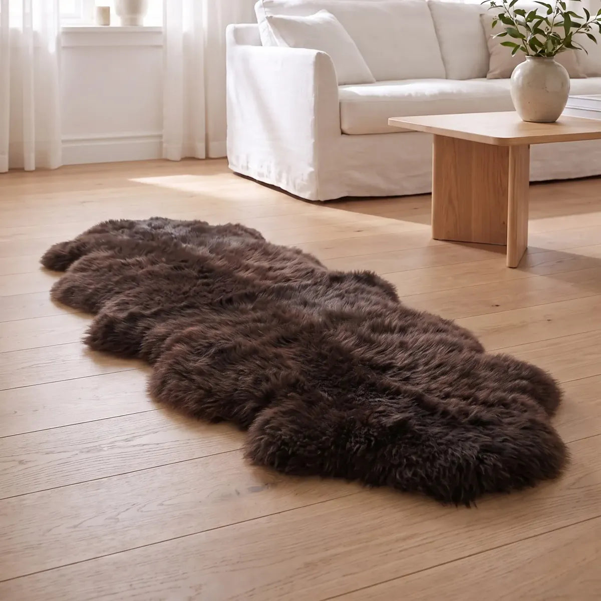 Merino Doppeltes Lammfell | Langhaar | Neuseeland | 170x60 cm