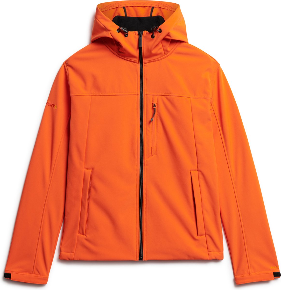 Superdry Herren Orange Softshell Trekker Kapuzenjacke, Größe: L