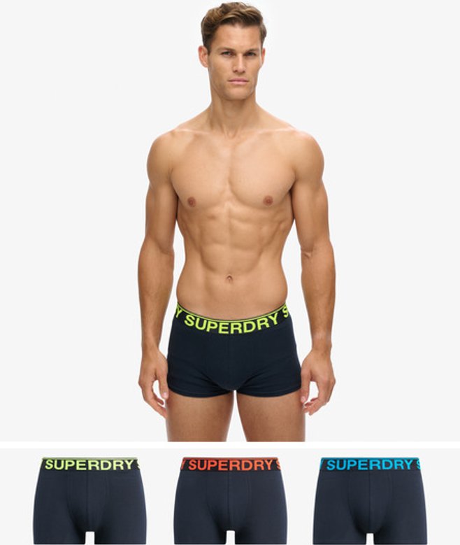 Superdry Herren Boxershorts im Dreierpack Marineblau - Größe: Xxl
