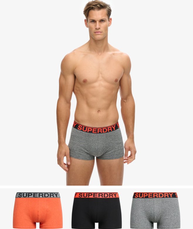 Superdry Men's Boxershorts im Dreierpack Orange - Größe: Xxl