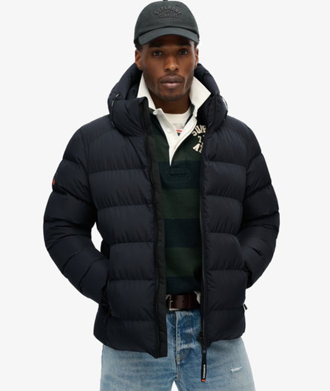 Superdry Herren Marineblau Steppjacke, Größe: XL - Größe: XL