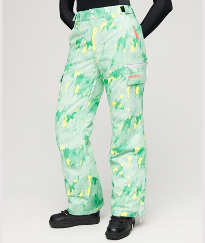 Superdry Damen Ultimate Rescue Skihose Grün - Größe: 34