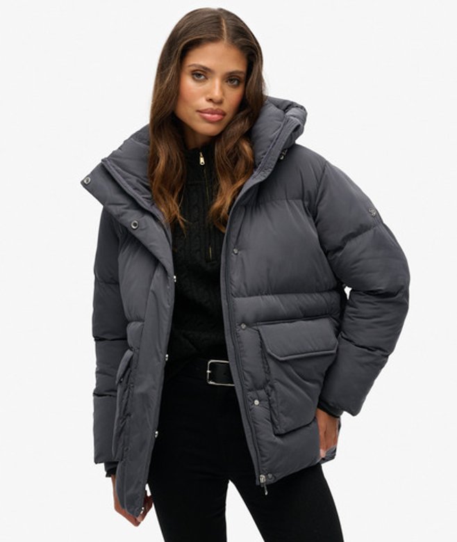 Superdry Herren Hooded MA1 Bomberjacke Green - Größe: L