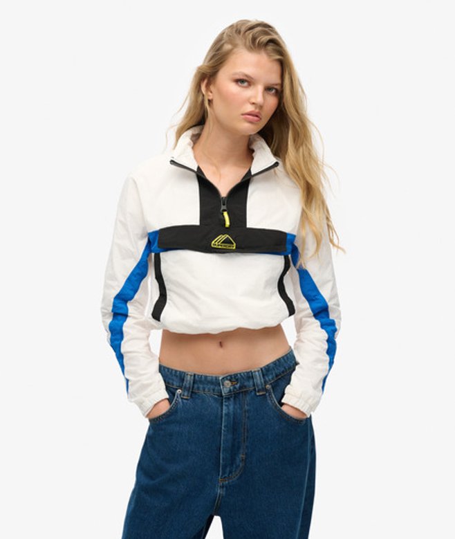 Superdry Damen Hellgrau Mittellange Fuji Steppjacke mit Kapuze aus Kunstfell, Größe: 42