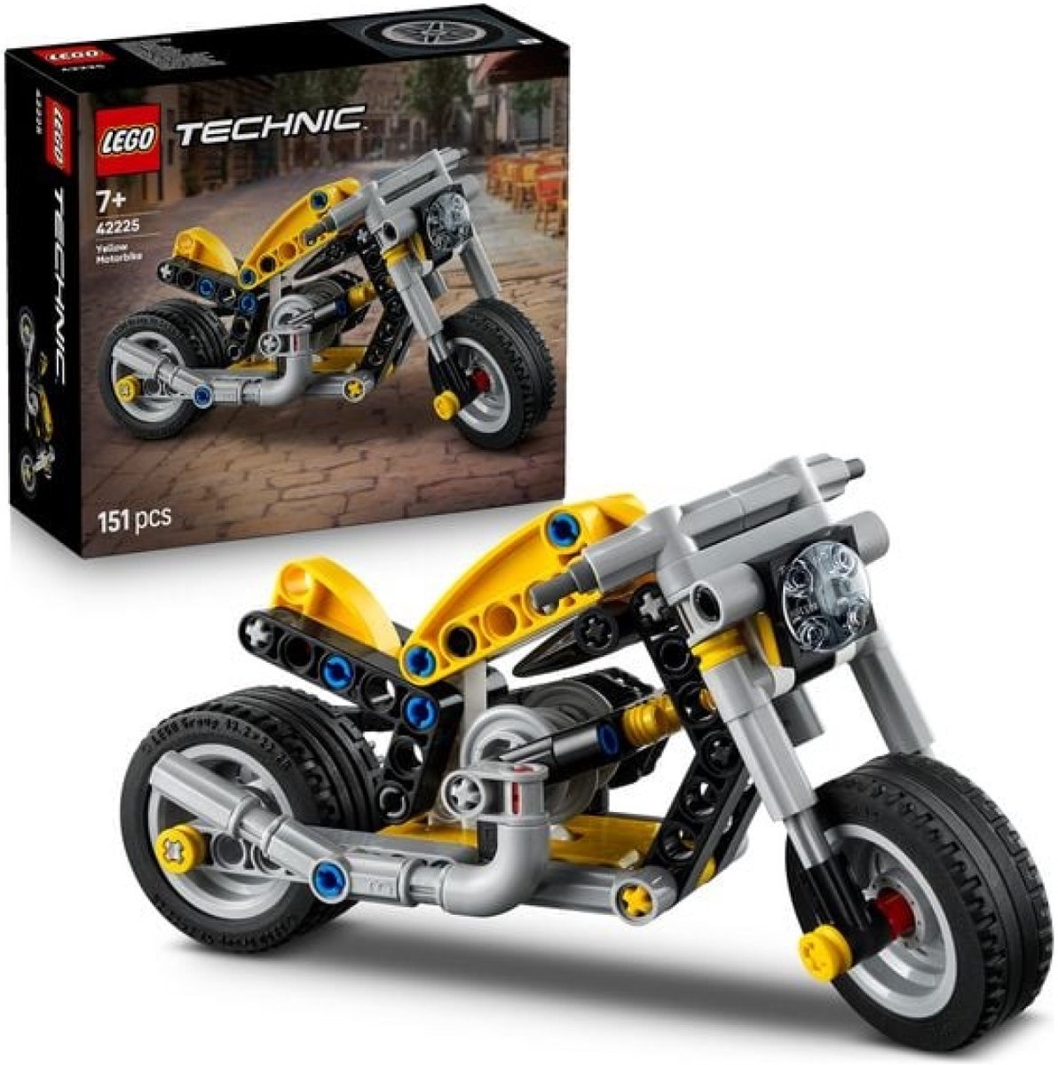 Żółty motocykl