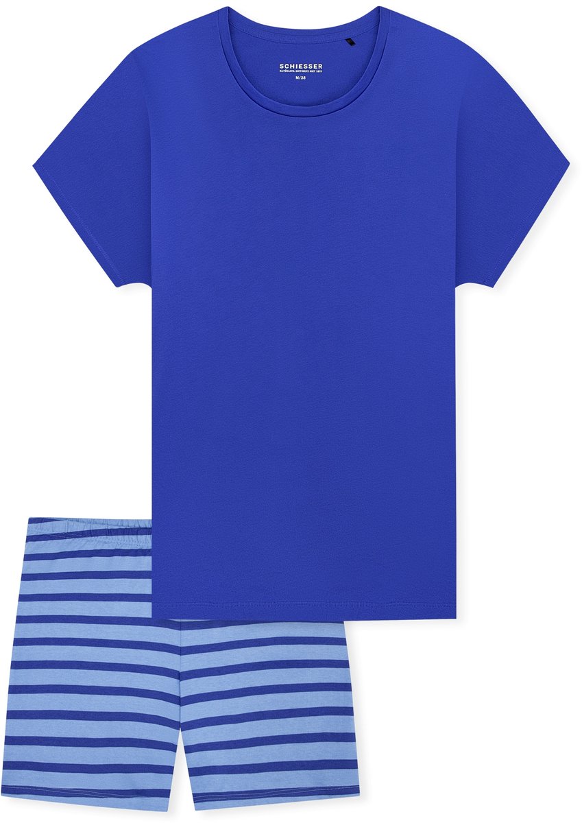 Schlafanzug kurz Ringel royal - Casual Essentials 38