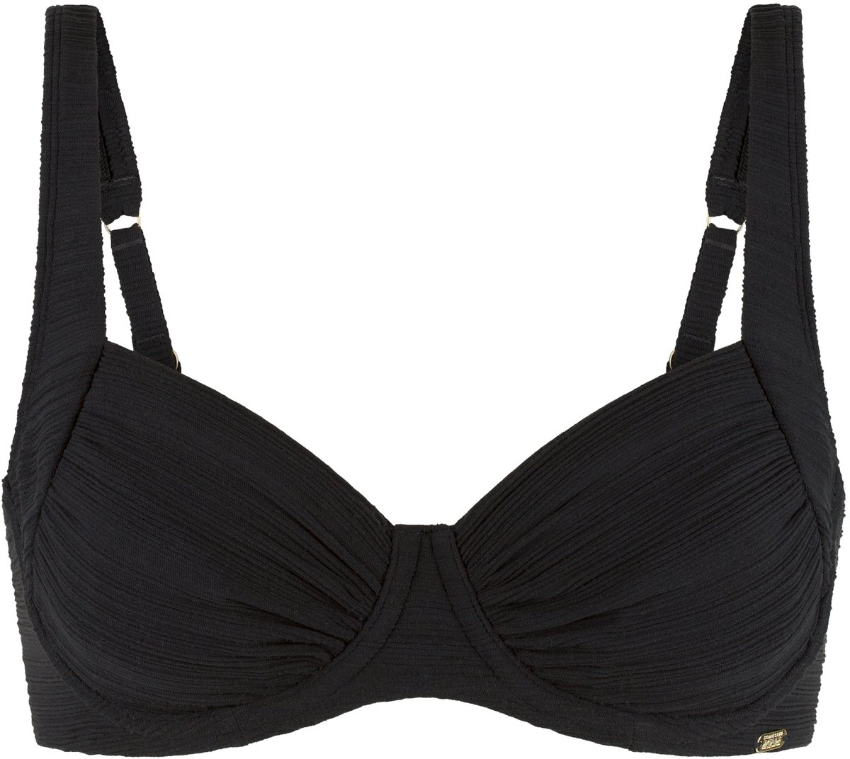 Bikini-Top mit Bügeln Jersey schwarz - Aqua 42C