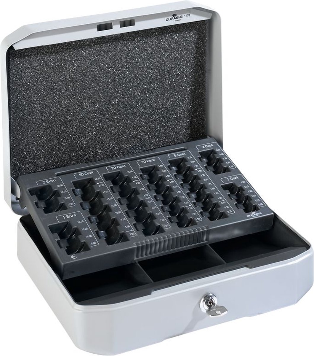Durable Geldkassette Euroboxx HxBxT 100x283x225mm grau
