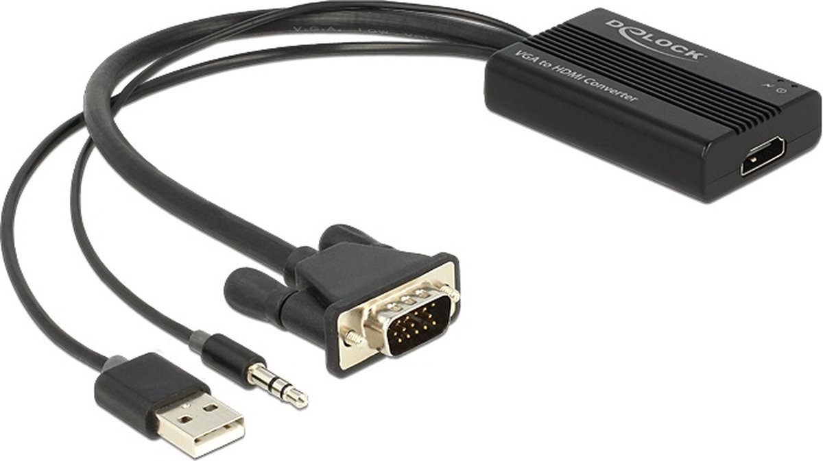 Delock Delock Adapter VGA + Audio zu HDMI mit Kabel