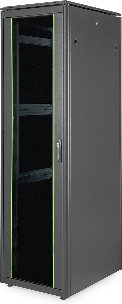 ASSMANN DIGITUS 42HE Unique Netzwerkschrank 600x800mm Glastür Schwarz
