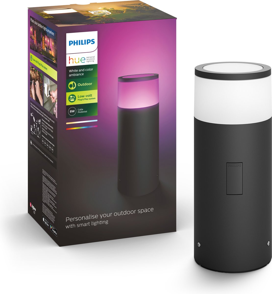 Signify Philips Hue White&Col. Amb.Calla Sockell Erw. klein schwarz