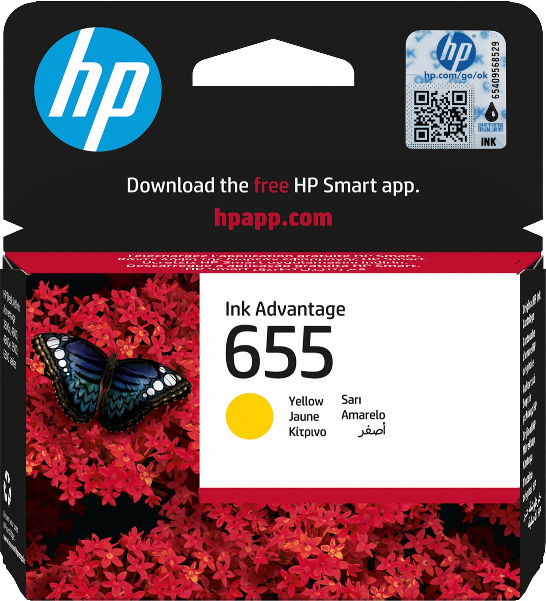 Hewlett Packard HP Tintenpatrone Nr. 655 CZ112AE Gelb (ca. 600 Seiten)