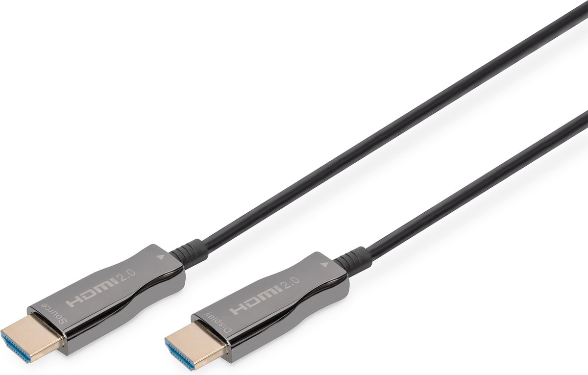 Assmann DIGITUS HDMI AOC Hybrid LWL Kabel, UHD 4K, Typ-A St/St, 30m