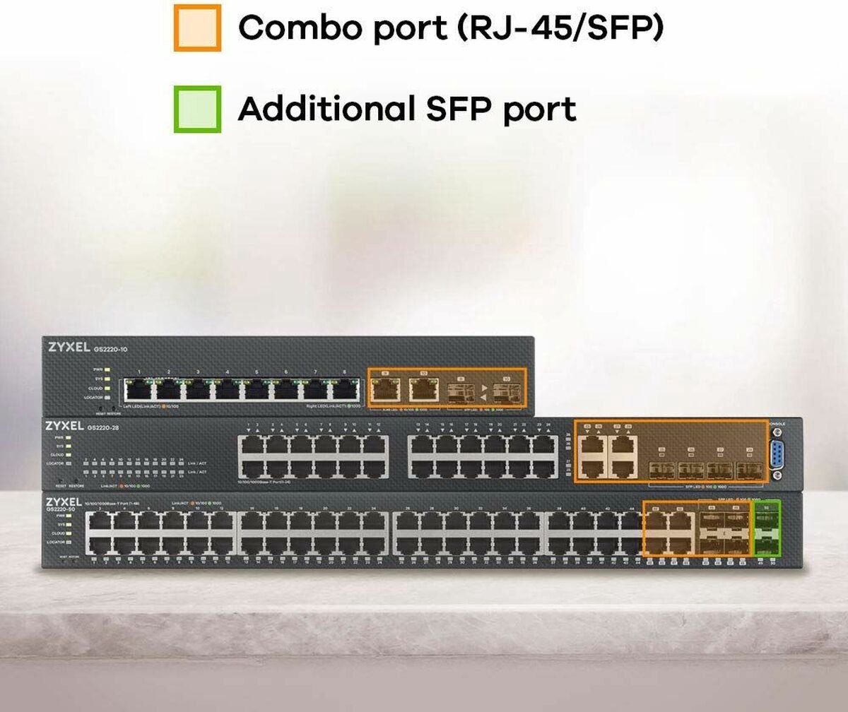 Zyxel ZyXEL GS2220-50 44-Port + 4x SFP +2x SFP Gigabit L2 mgd Switch