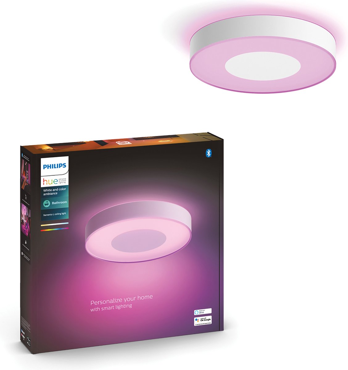 Signify Philips Hue White&Col. Amb. Xamento Deckenleu L weiß 3400lm