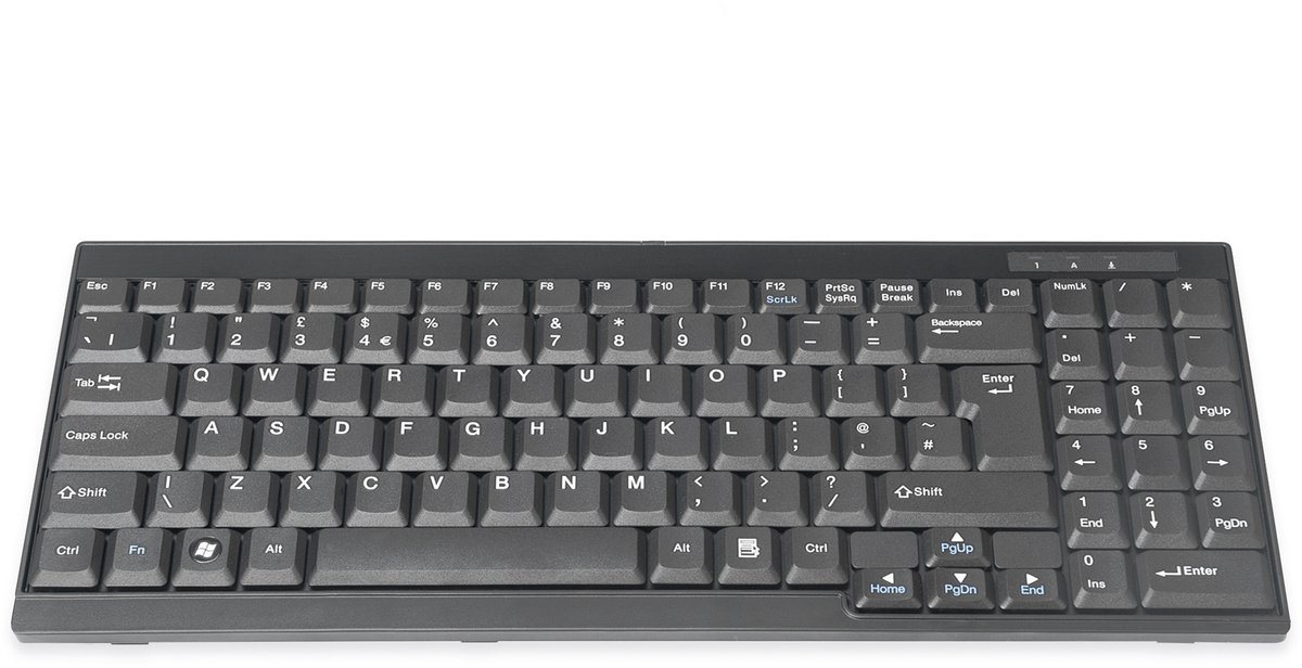 Assmann DIGITUS Tastatur für TFT-Konsolen schwarz, Kabel, britisch