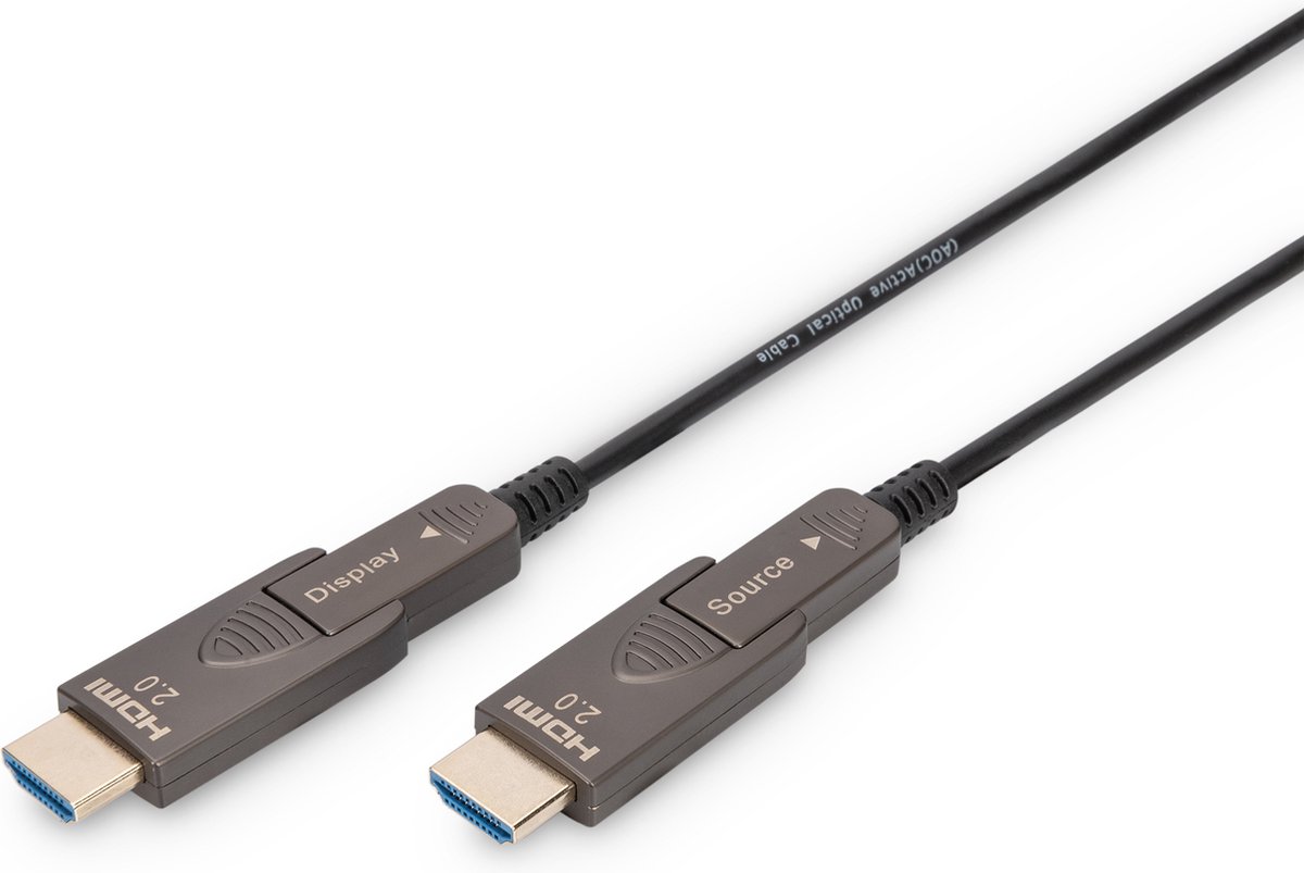 Assmann DIGITUS 4K - HDMI AOC Hybrid Glasfaserkabel mit abn. Stecker