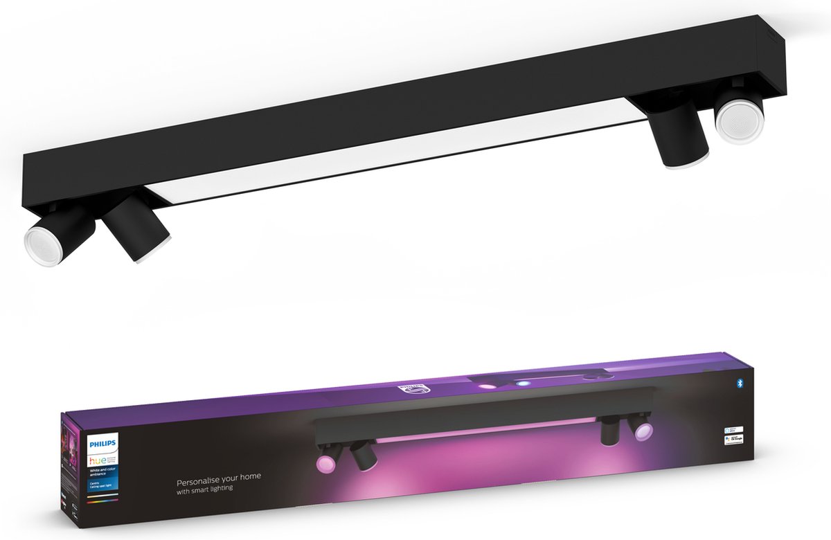 Signify Philips Hue White&Col. Amb. Centris Spot 4flg schwarz 4200lm