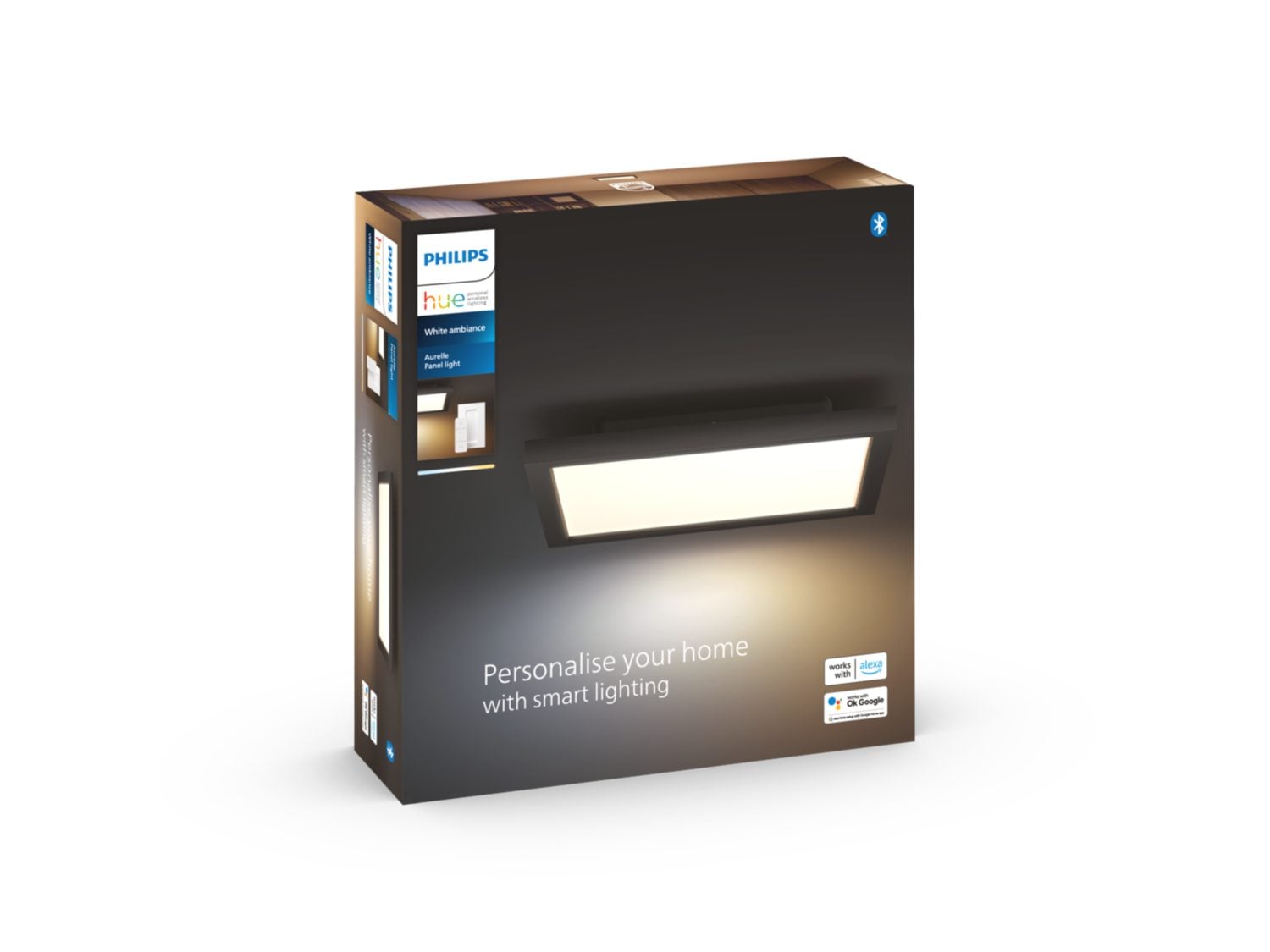 Signify Philips Hue White Amb. Aurelle Panelleuchte 30x30 Schw inkl DS
