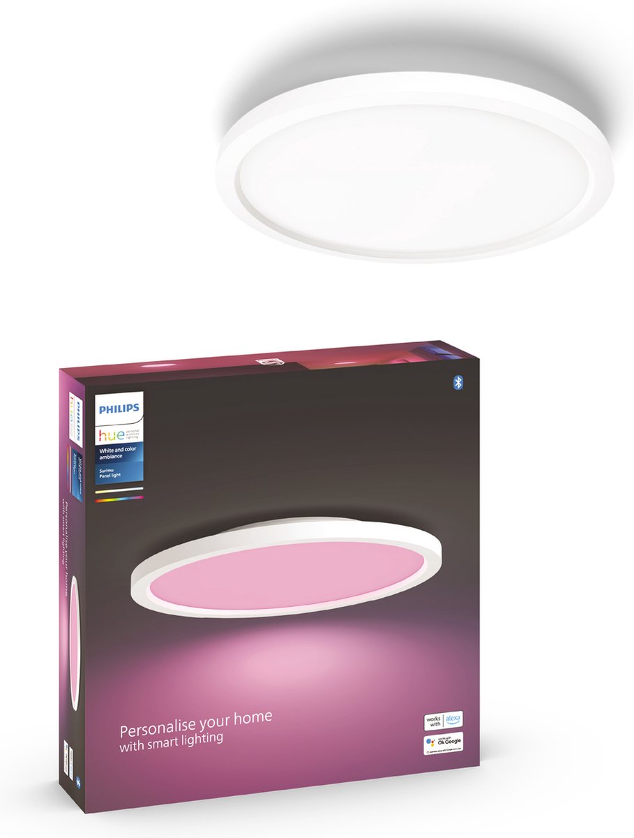 Signify Philips Hue White & Col. Amb. Surimu Panel rund Weiß