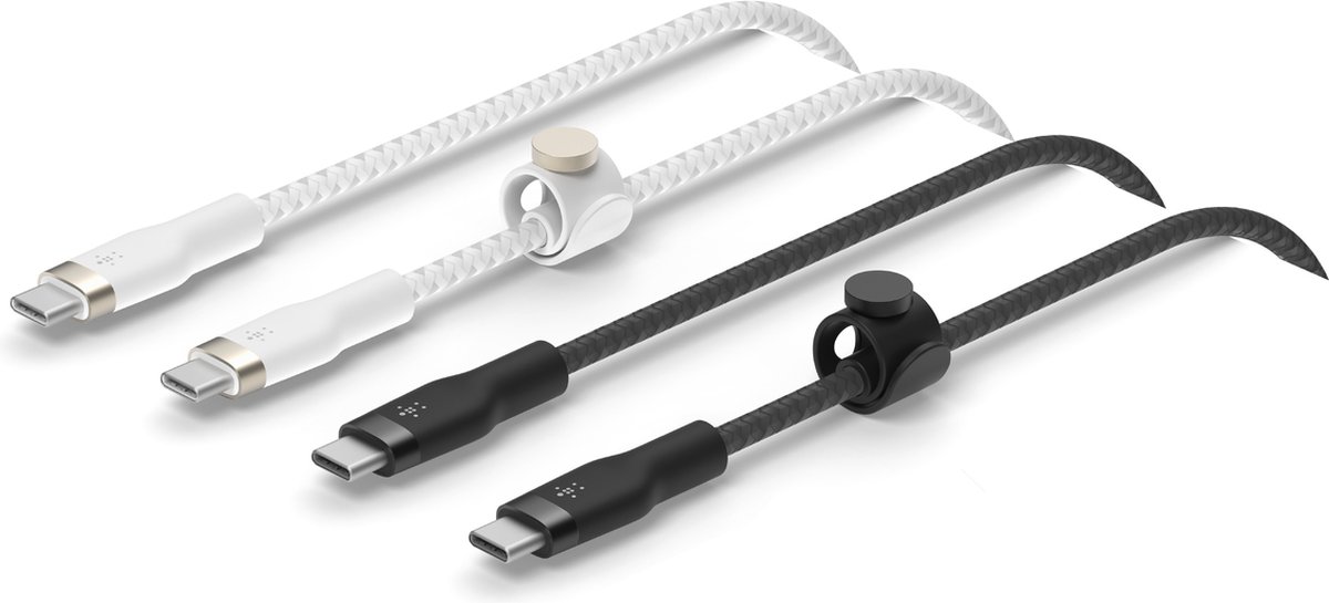 Belkin Belkin PRO Flex Silikon-Kabel, USB-C/USB-C 2.0, 1m, Doppelpack