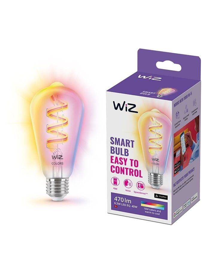 Signify WiZ White & Color 60W E27 ST64 Edison Tunable Einzelpack