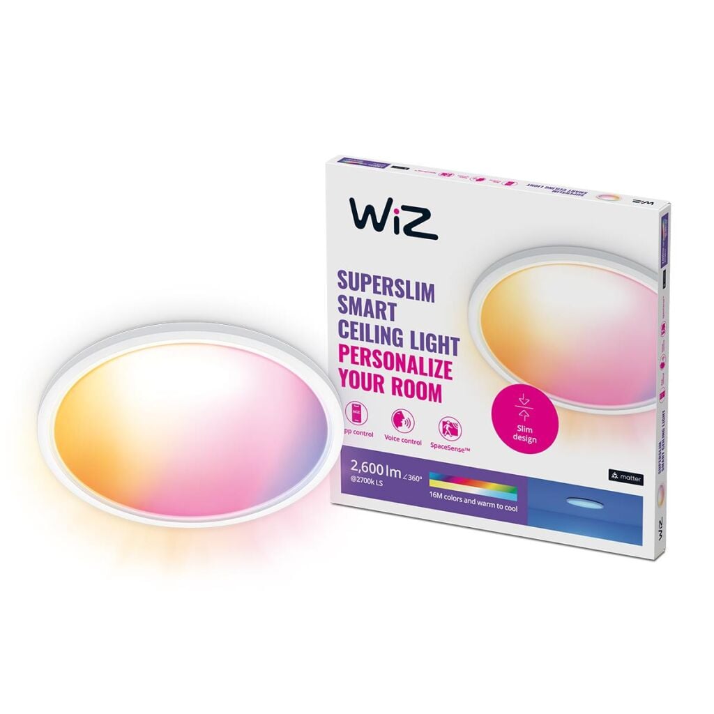 Signify WiZ SuperSlim Deckenleuchte Tunable White&Color 2450lm Weiß