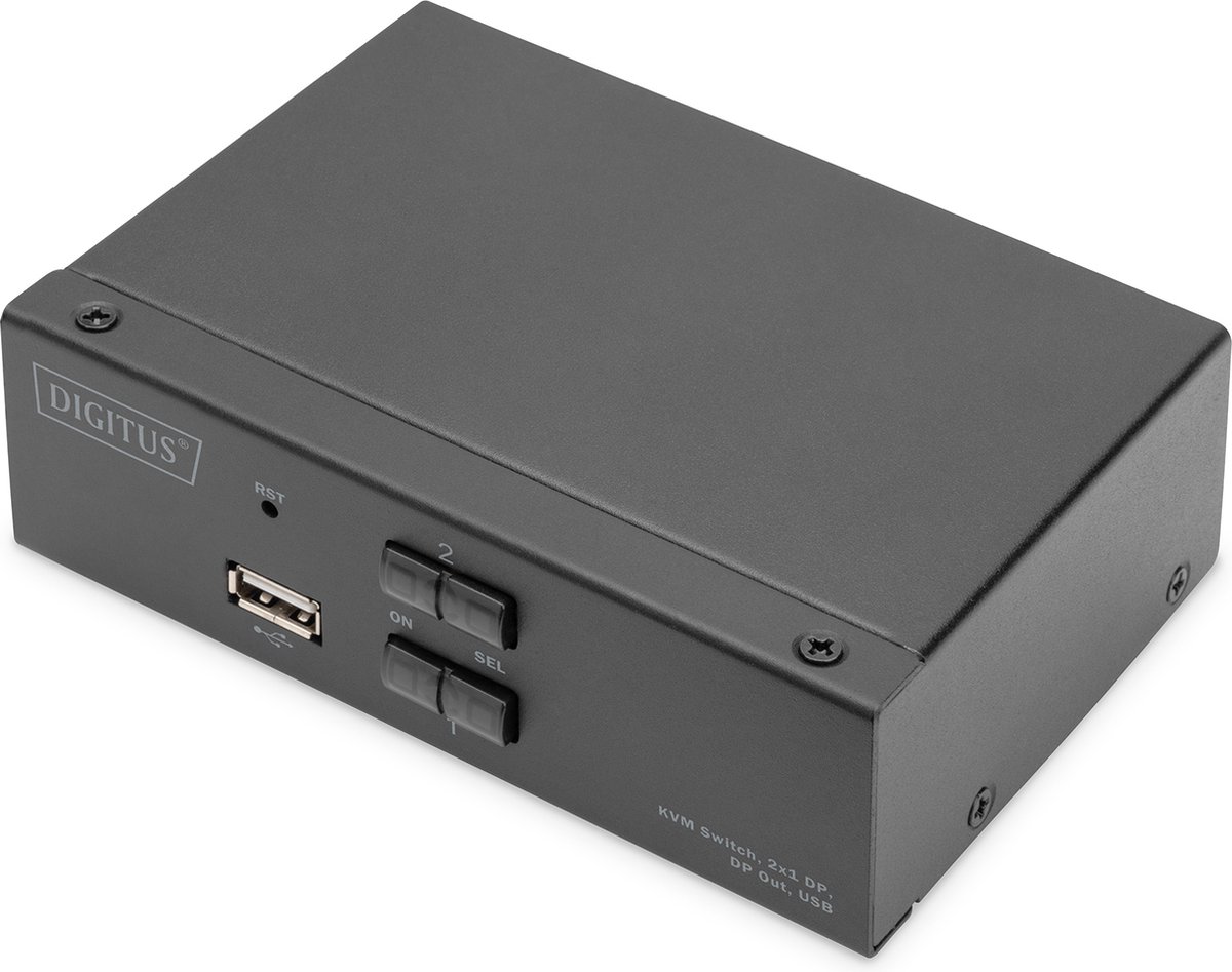 Assmann DIGITUS KVM Switch, 2x1 DP, DP Out,USB
