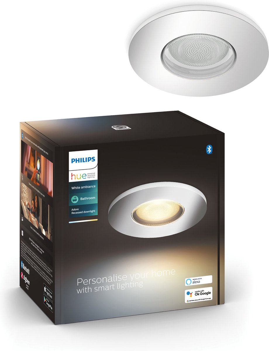 Signify Philips Hue White Amb.Adore Einbausp rund Erw.silber 1x350lm