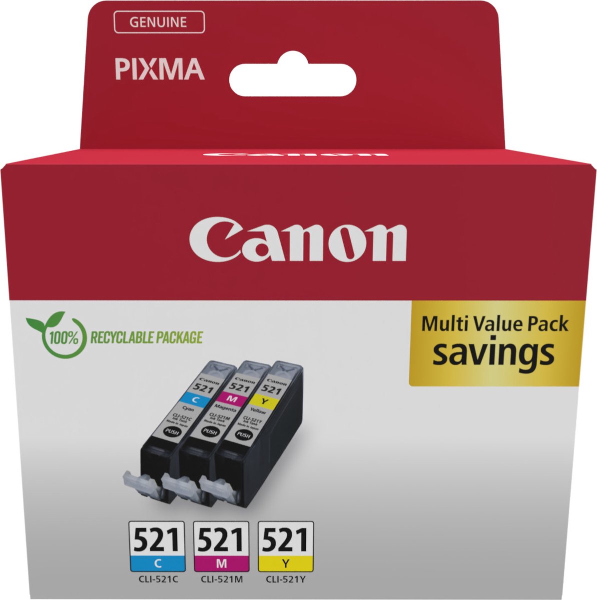 Canon Canon Tintenpatronen Multipack CLI-521 (3 Farben)