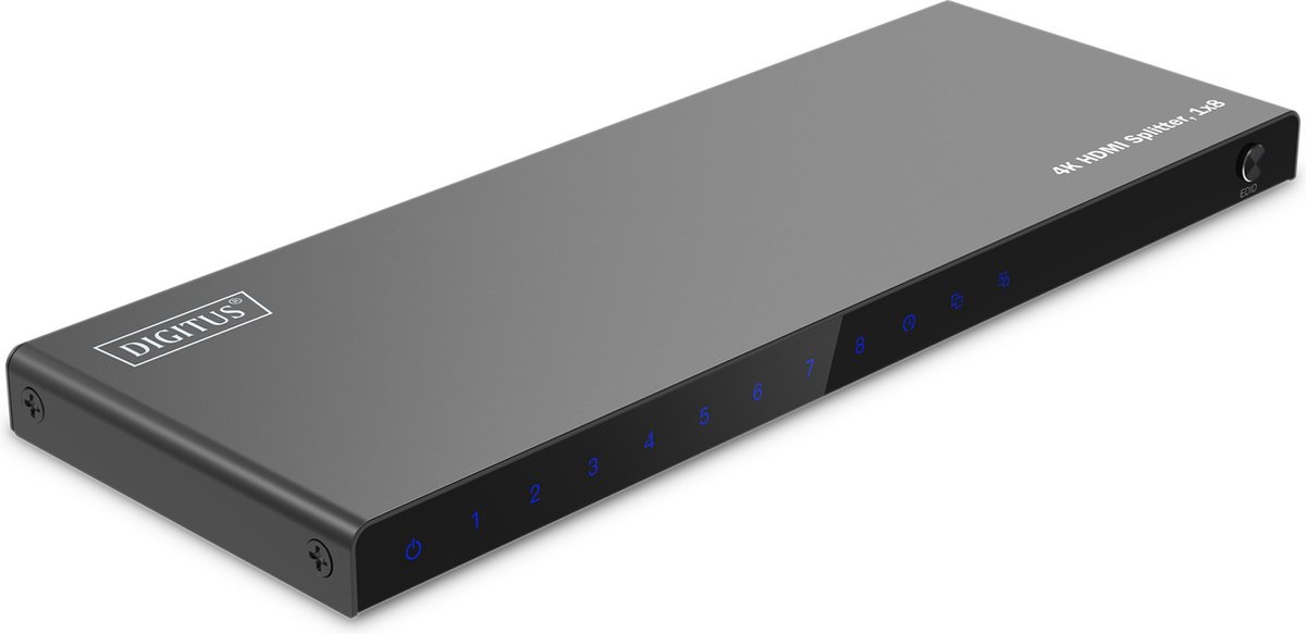 Assmann DIGITUS 1x8 HDMI Splitter, 4K/60Hz HDCP 2.3, EDID Control