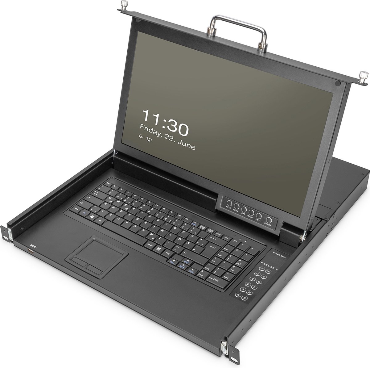 Assmann DIGITUS 17- HD LCD KVM-Konsole, 16-Port HDMI, DE Tastatur