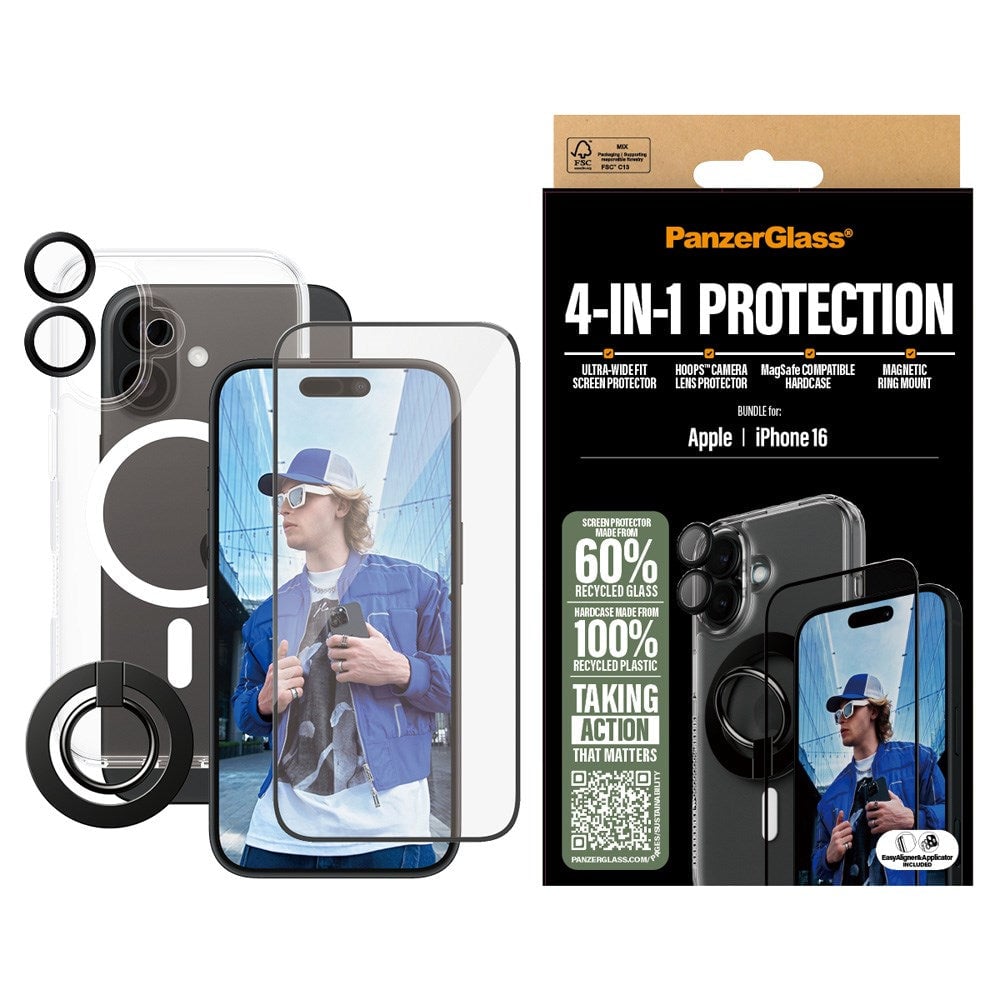 PanzerGlass PanzerGlass 4-in-1 Protection iPhone 16