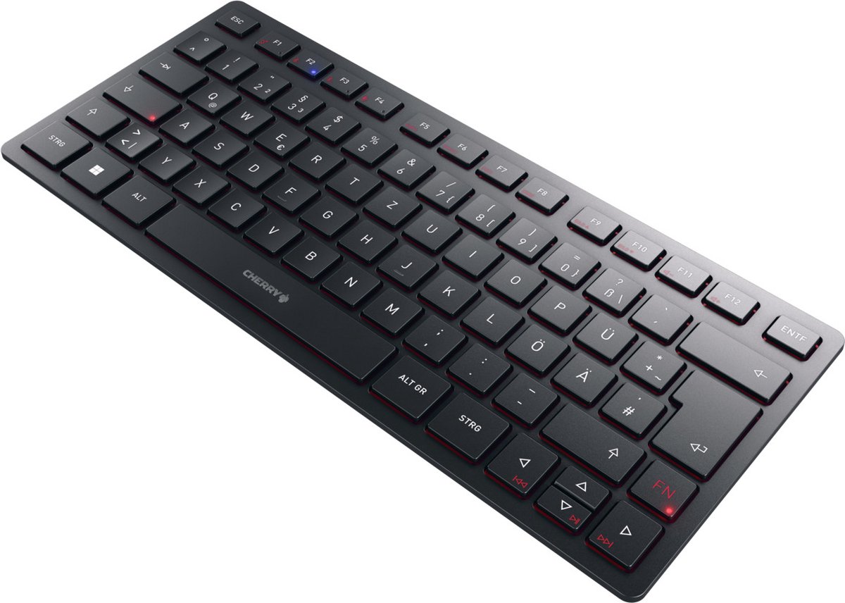 Cherry CHERRY KW 9200 MINI, WIN, QWERTZ Tastatur, Schwarz