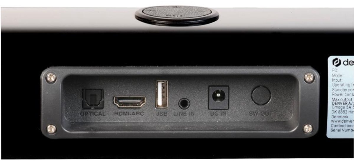 Denver Denver Bluetooth-Soundbar mit HDMI, optisch, USB und Line-In