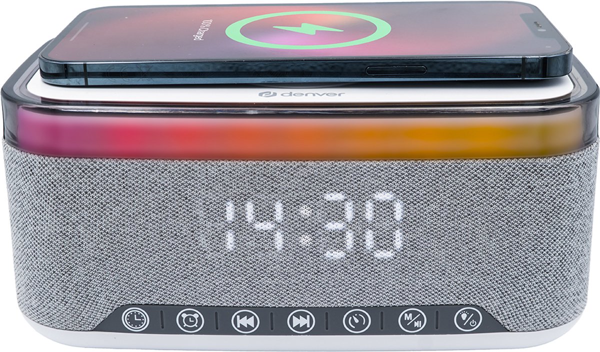 Denver Denver CRQ-22 FM-Radiowecker mit BT und kabellosem Laden