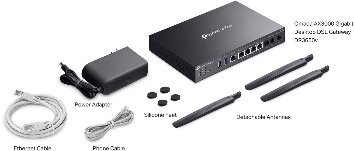 TP-Link Omada DR3650v AX3000 Gigabit Desktop DSL Gateway Router