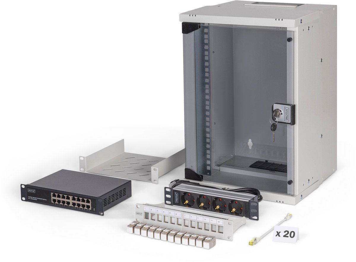 Assmann DIGITUS Netzwerk-Set SOHO PRO, 254 mm 10- - 9HE, 315 x 300 mm